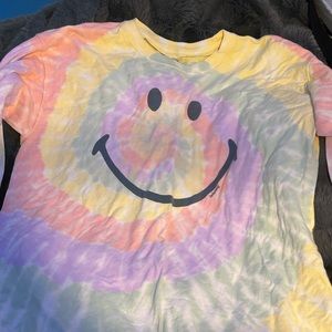 Tye Dye smiley face long sleeve